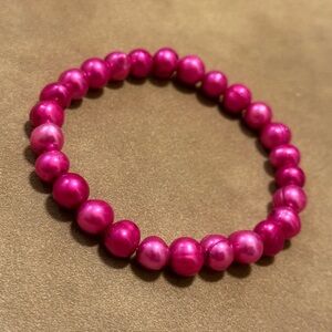 Hot Pink Beaded Bracelet